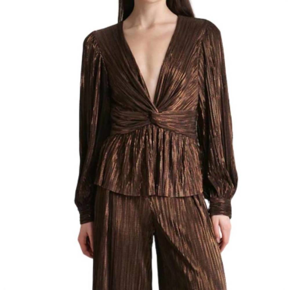 SABINA MUSAYEV brown IFAT blouse, size Medium